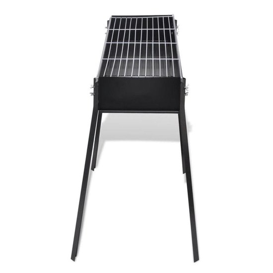 Vidaxl Houtskoolbarbecue Staand Vierkant 75x28 Cm - Zwart