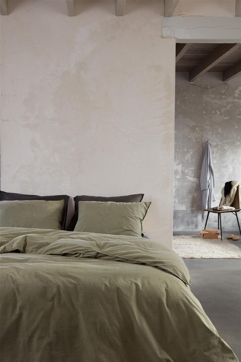 vtwonen Stone Dekbedovertrek 140 x 220 cm - Groen