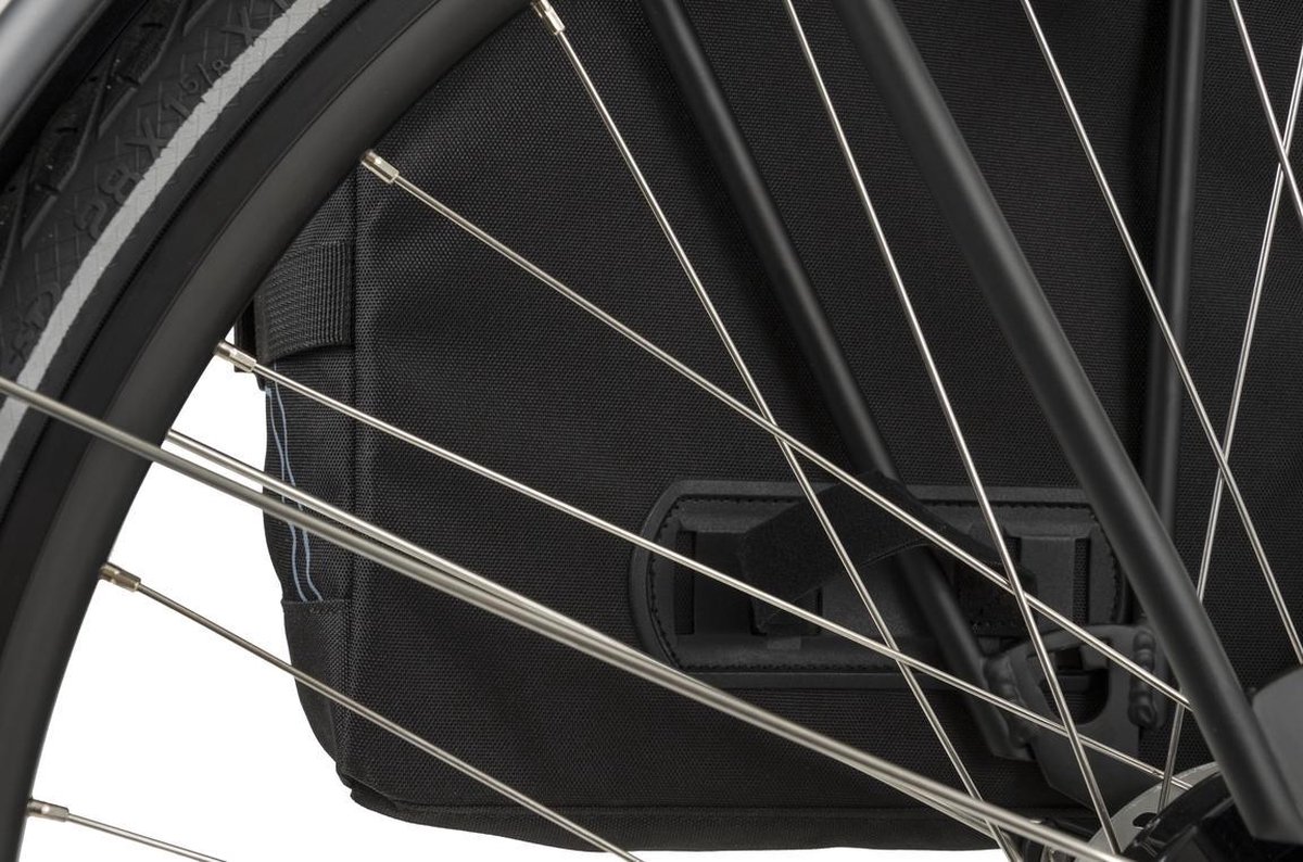 Agu Trend H2O Roll-Top Dubbele Fietstas Urban/Ass. Geometrisch - Zwart