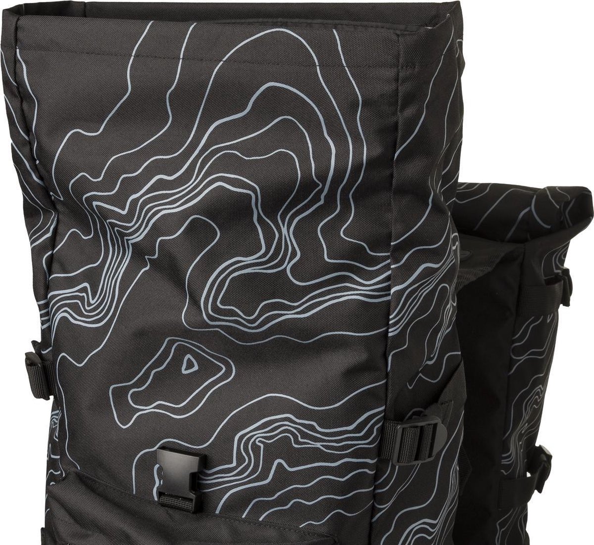 Agu Trend H2O Roll-Top Dubbele Fietstas Urban/Ass. Geometrisch - Zwart