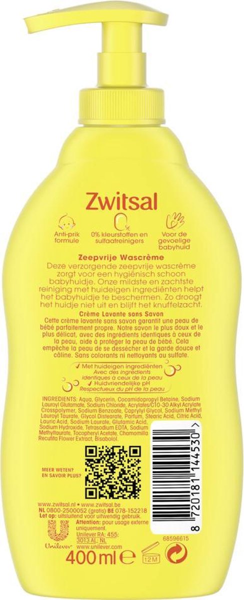 Zwitsal Wascreme 400ml