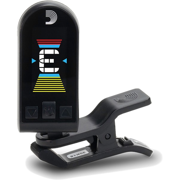 D'Addario Equinox Tuner heroplaadbare clip-on tuner zwart