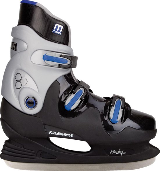 Nijdam Ijshockeyschaatsen Hardboot Unisex/blauw Maat 36 - Zwart