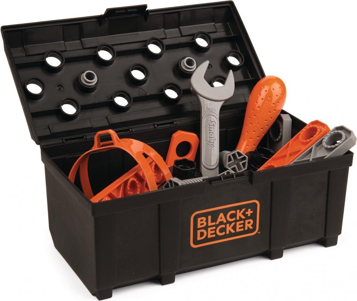 Smoby vrachtwagen Black + Dekker junior 45 cm zwart 61 delig