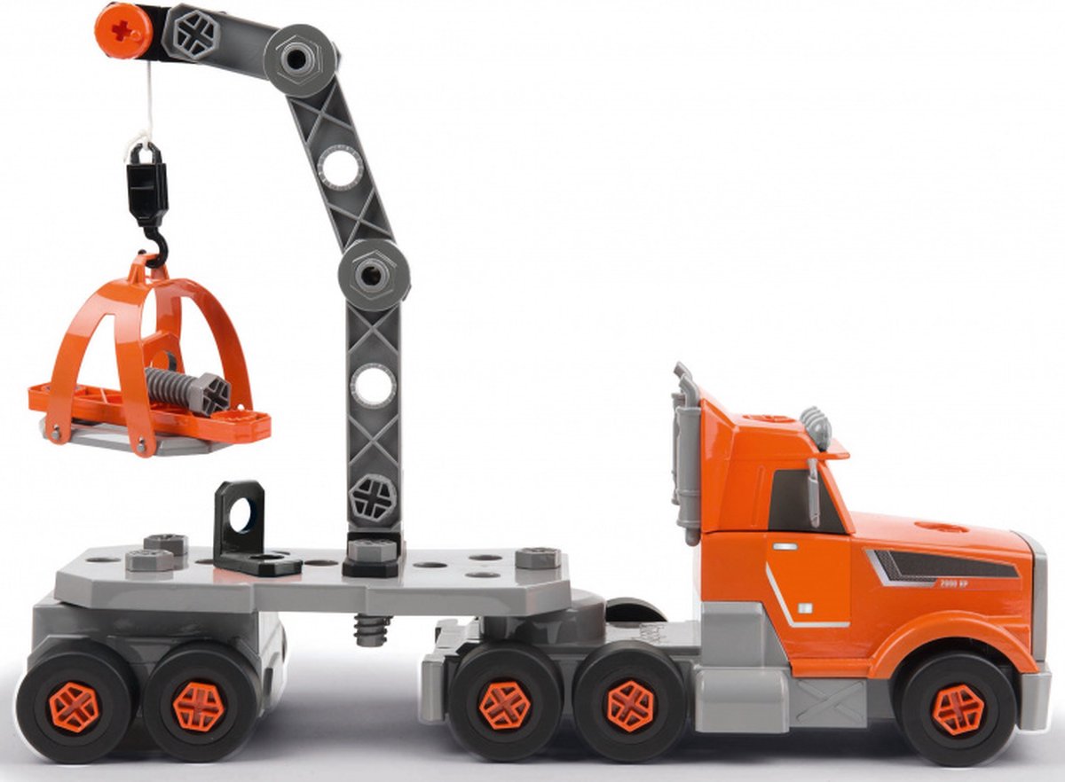 Smoby vrachtwagen Black + Dekker junior 45 cm zwart 61 delig