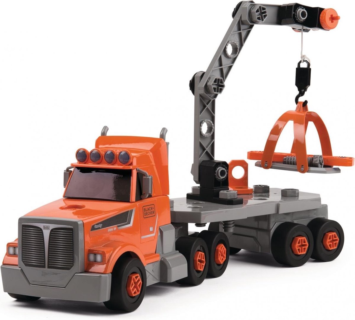 Smoby vrachtwagen Black + Dekker junior 45 cm zwart 61 delig