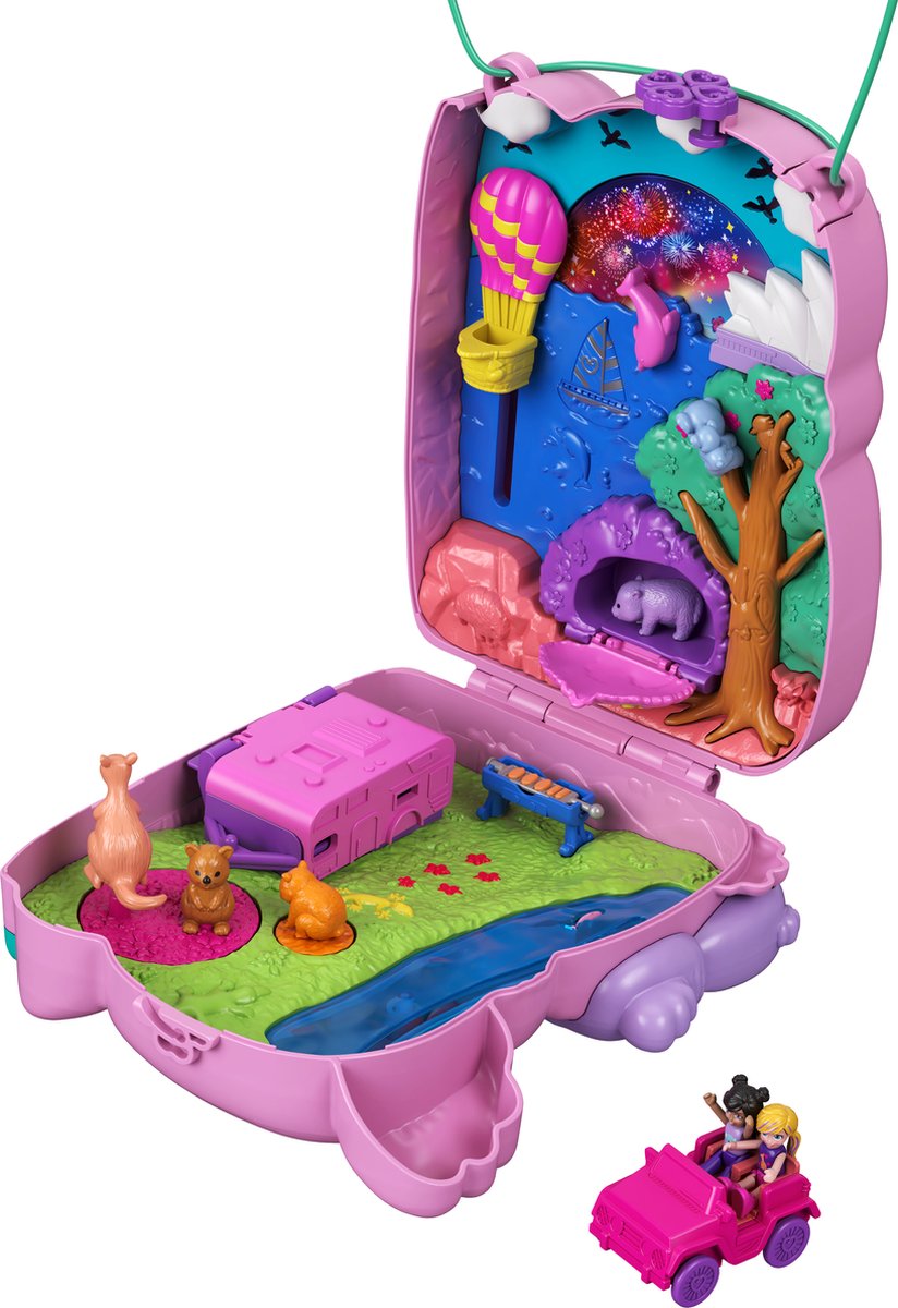Mattel speelset en tas Koala 16 cm roze/paars 5 delig
