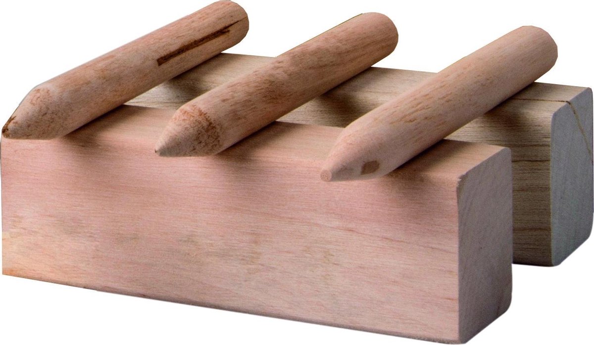 Eddy Toys kubbspel hout 25 cm 21 delig - Zwart