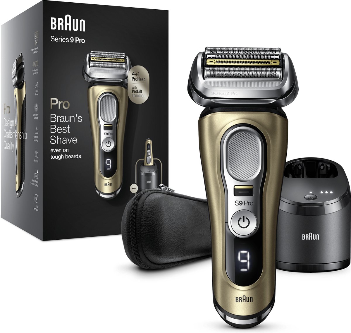 Braun Series 9 9470cc met Power Case - Zwart
