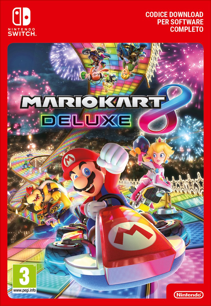 Nintendo Switch Rood/ + Mario Kart + 3 Maanden Online - Blauw
