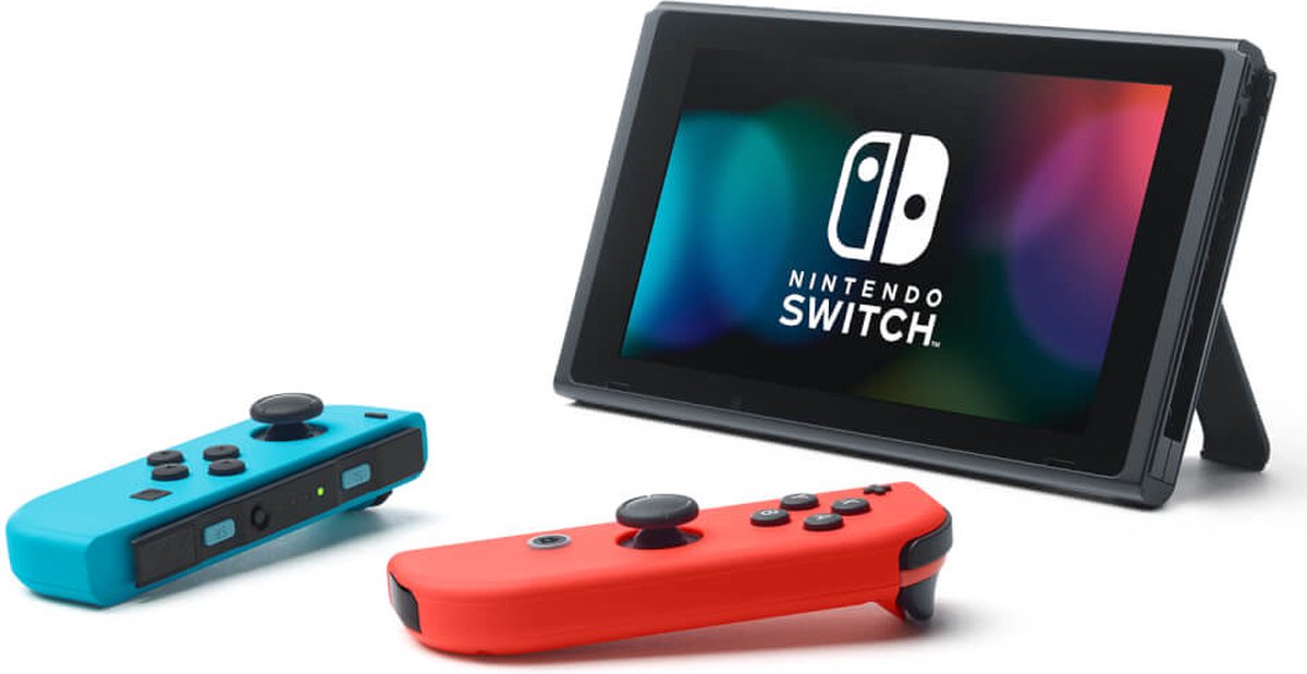 Nintendo Switch Rood/ + Mario Kart + 3 Maanden Online - Blauw