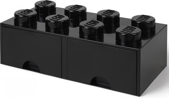 Lego Brick 8 Opberglade - - Negro