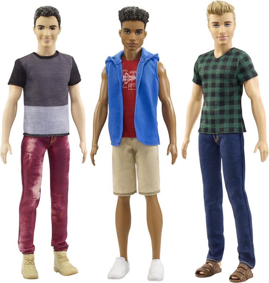 Barbie tienerpop Ken Fashionista junior 30 cm 5 delig