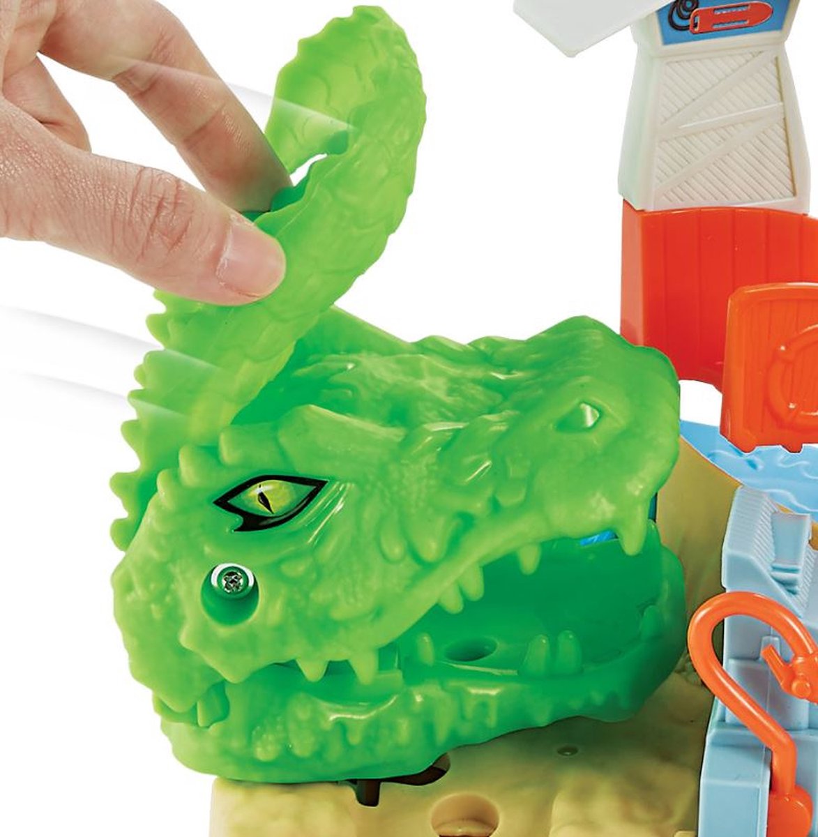 Hot Wheels speelset Toxic Gator Attack junior 31,1 cm 2 delig
