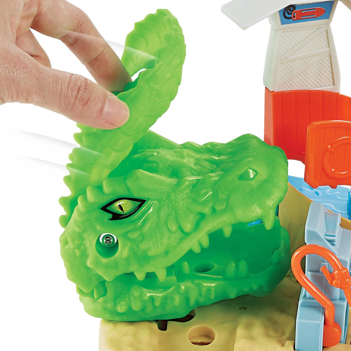 Hot Wheels speelset Toxic Gator Attack junior 31,1 cm 2 delig
