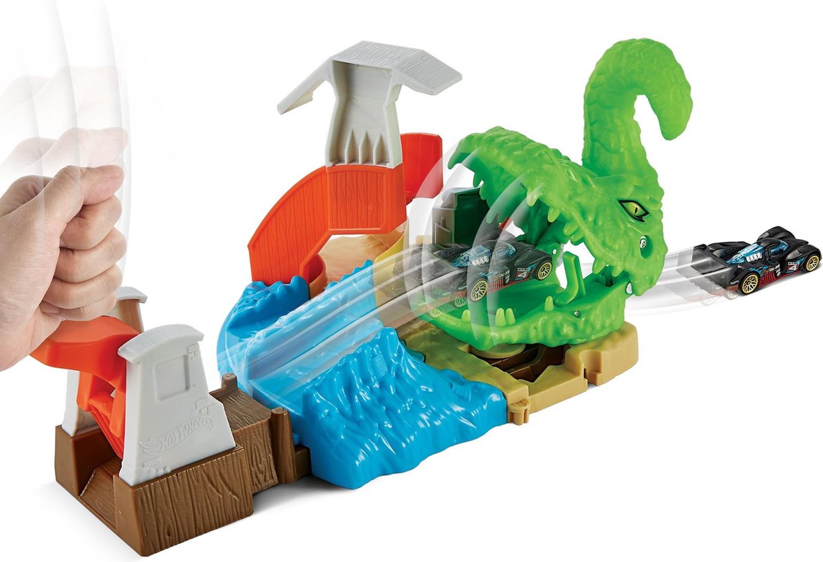 Hot Wheels speelset Toxic Gator Attack junior 31,1 cm 2 delig