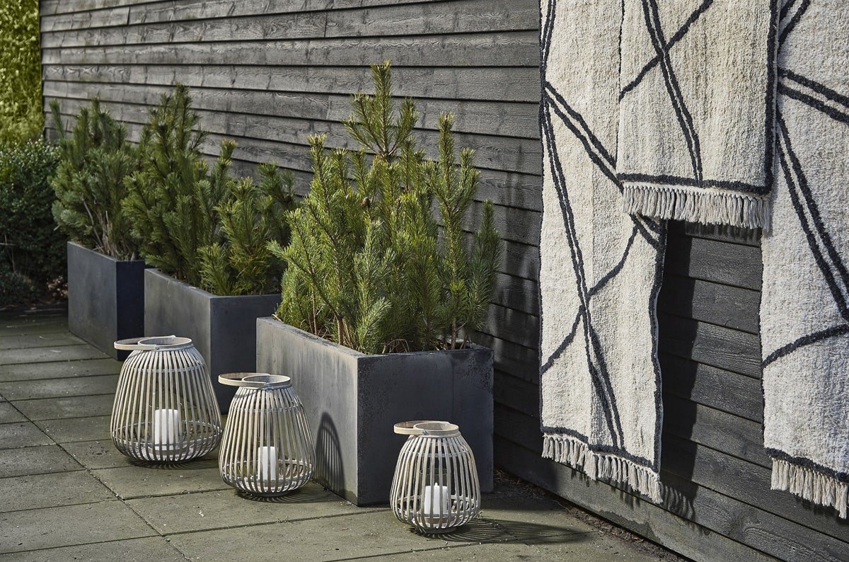 Villa Collection Bamboe Lantaarn H 30 cm - Naturel - Bruin