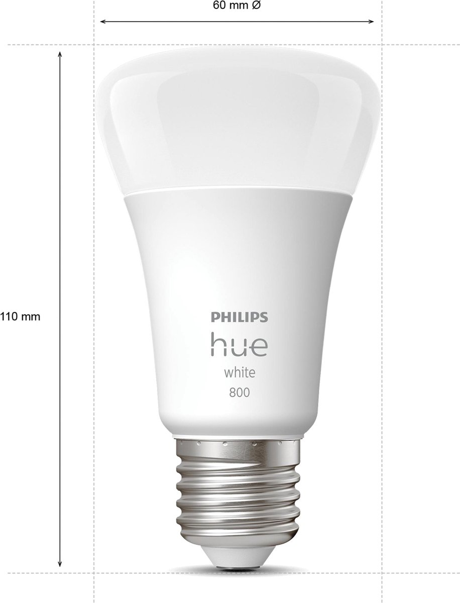 Philips White E27 Duo pack