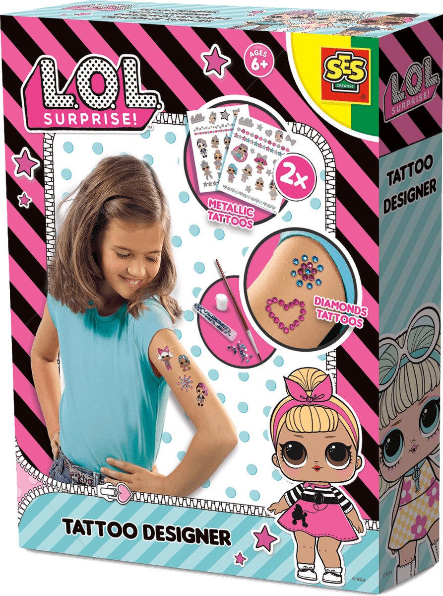 Ses tattoo set L.O.L Surprise! junior papier 6 delig