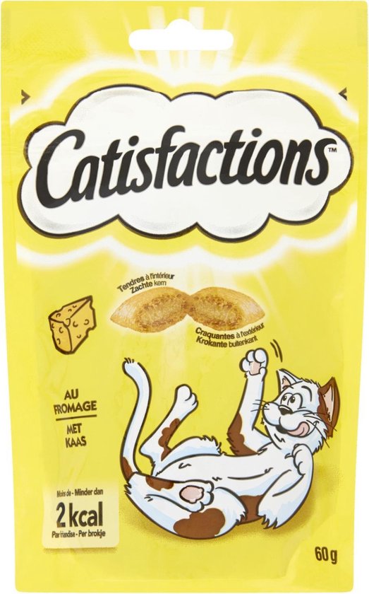 Catisfactions Kattensnoepjes 60 g - Kattensnack - Kaas