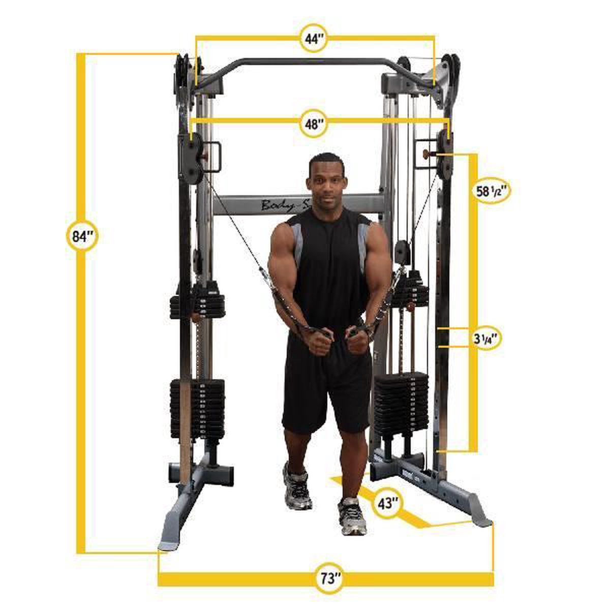 Body-Solid Cable Crossover - Functional Trainer Gdcc210 - Grijs