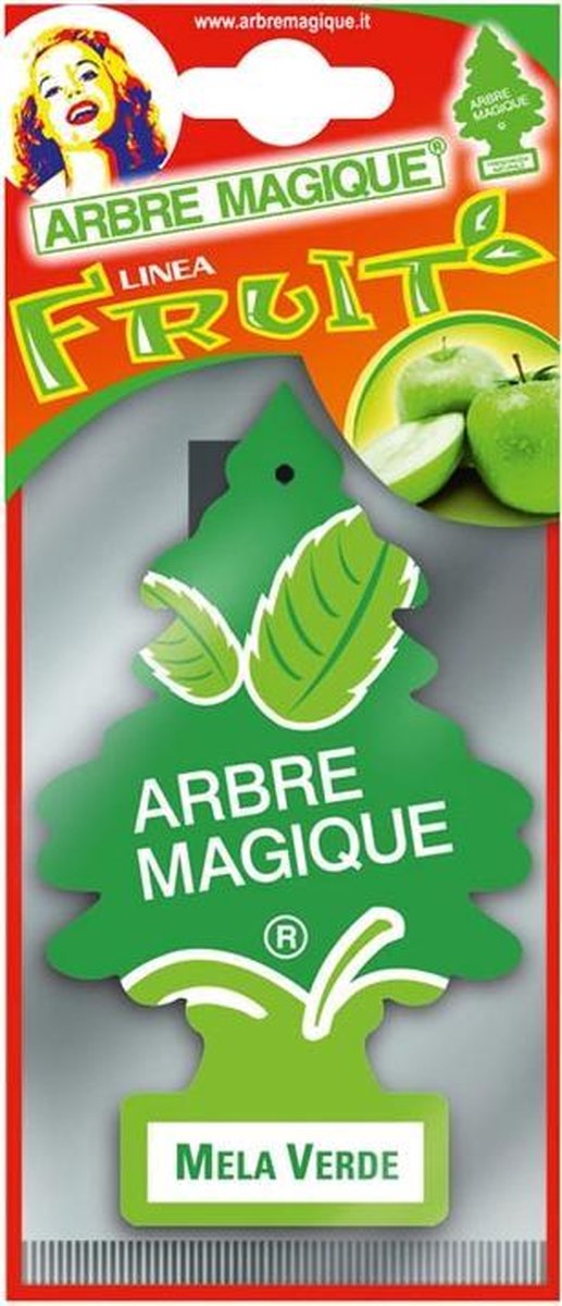 Arbre Magique Luchtverfrisser 12 X 7 Cm Appel - Groen