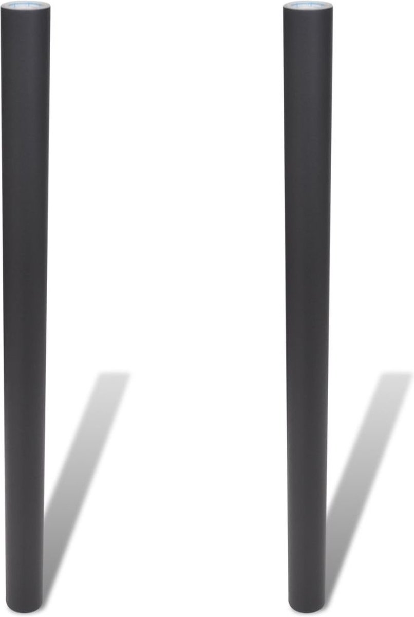 Vidaxl Krijtbord Stickerrollen 2 St 0,6 X 2 M - Incl. Krijt - Zwart