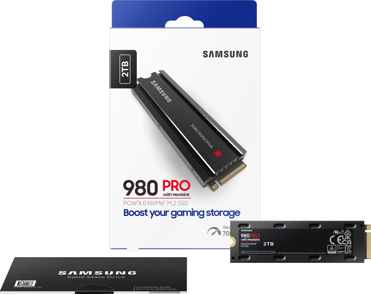 Samsung SSD 980 Pro 2TB Heatsink - Zwart