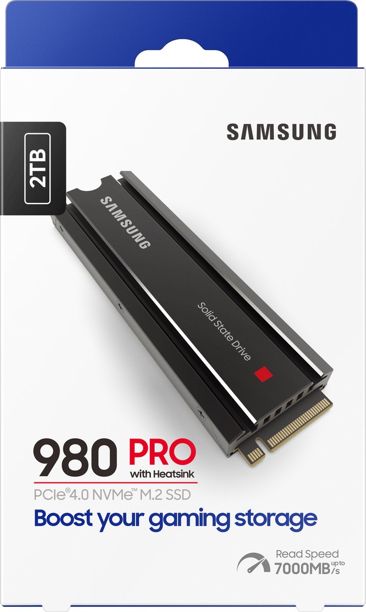 Samsung SSD 980 Pro 2TB Heatsink - Zwart