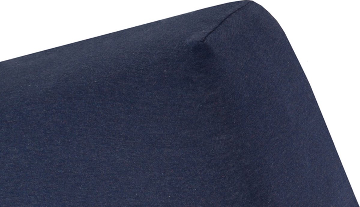 Cinderella Hoeslaken (Tot 25cm) - Jersey Melange - 80/90x220 Cm Of 100x200 Cm - Donker - Blauw