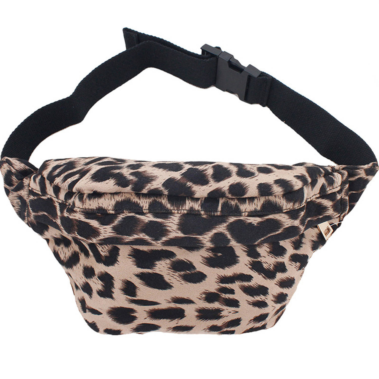 Bellatio Design Heuptasje/buideltasje/fanny Pack Luipaardprint 26 X 16 Cm - Heuptassen - Beige