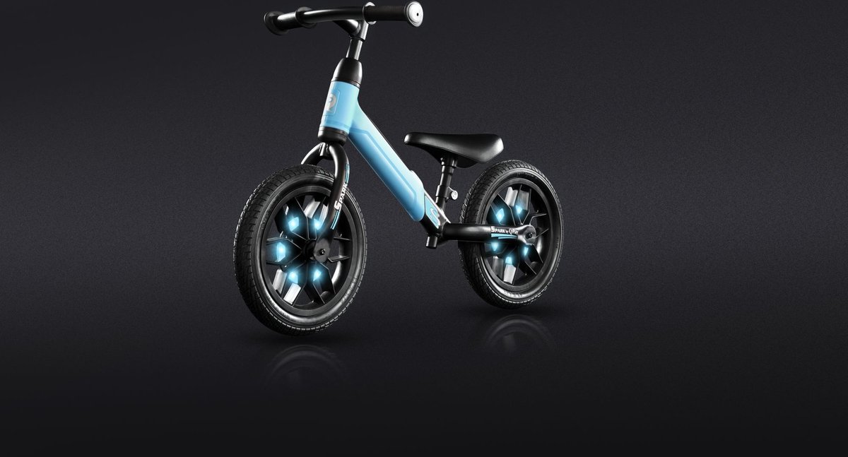 Qplay Loopfiets Met 2 Wielen Spark 12 Inch Junior/zwart - Blauw