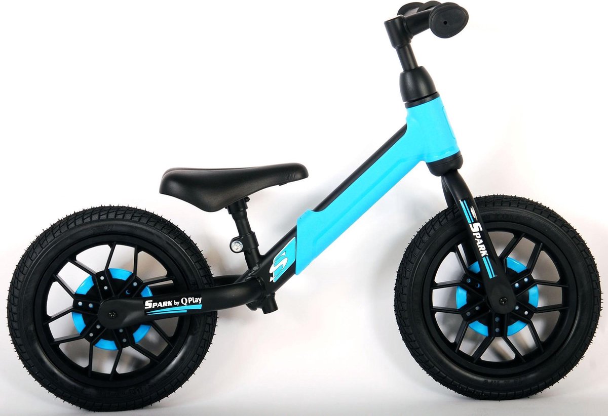 Qplay Loopfiets Met 2 Wielen Spark 12 Inch Junior/zwart - Blauw