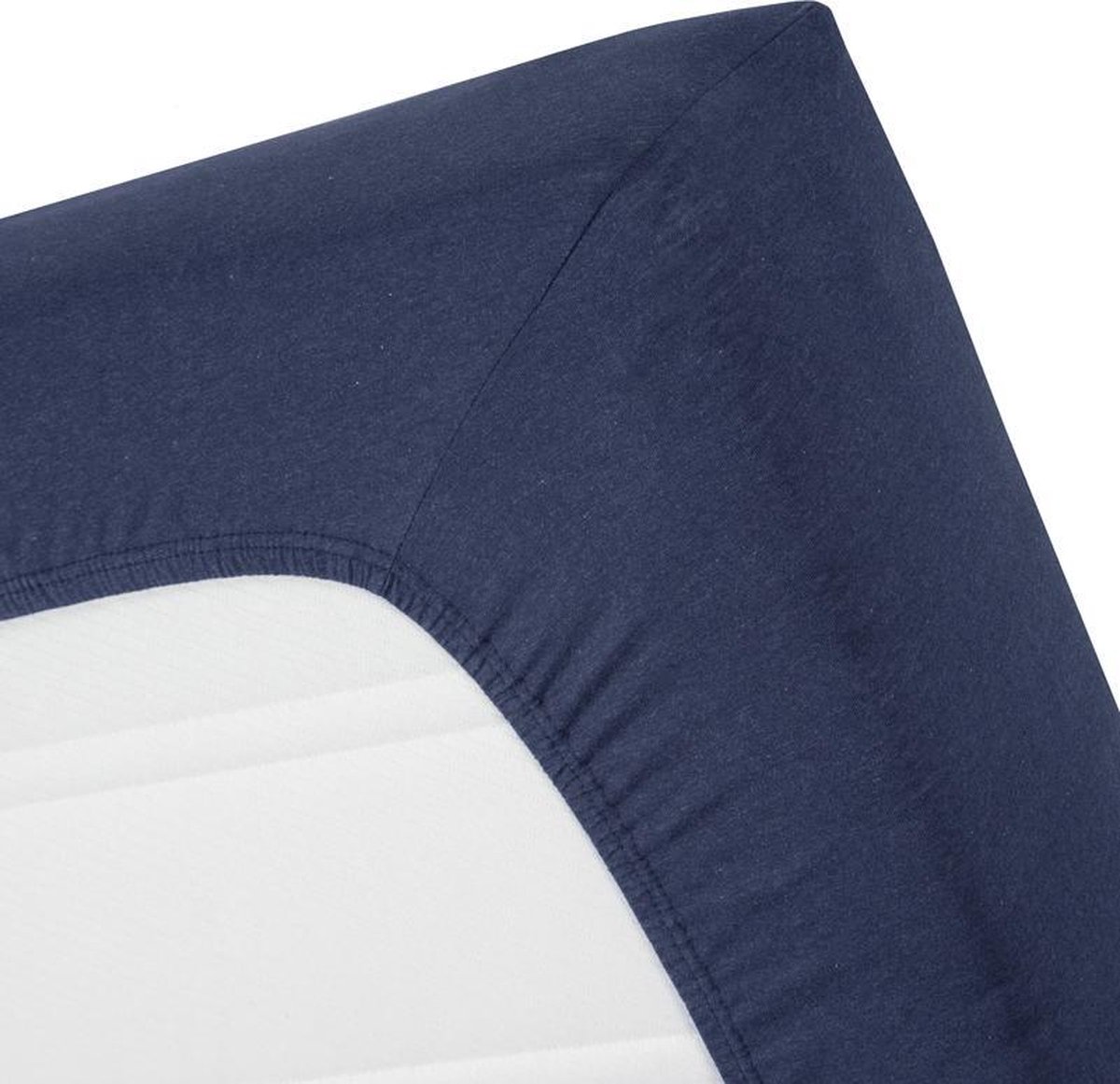 Cinderella Hoeslaken - Tot 25cm Matrasdikte - Jersey Melange - 180x210/220 Cm - Donker - Blauw