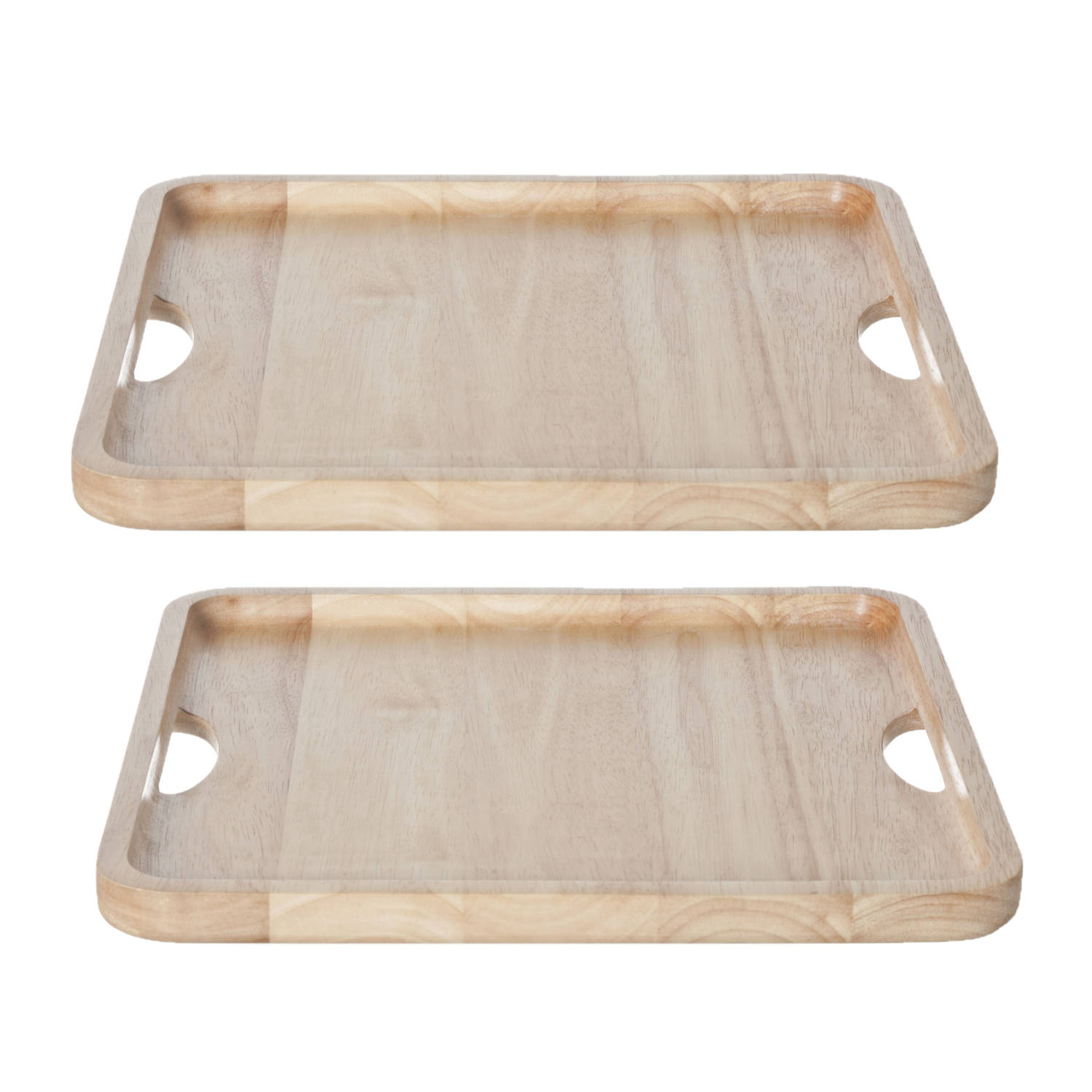 Cosy&Trendy 2x Stuks Kaarsenborden/kaarsenplateaus Hout Vierkant L29 X B29 X H2 Cm - Kaarsenplateaus - Bruin