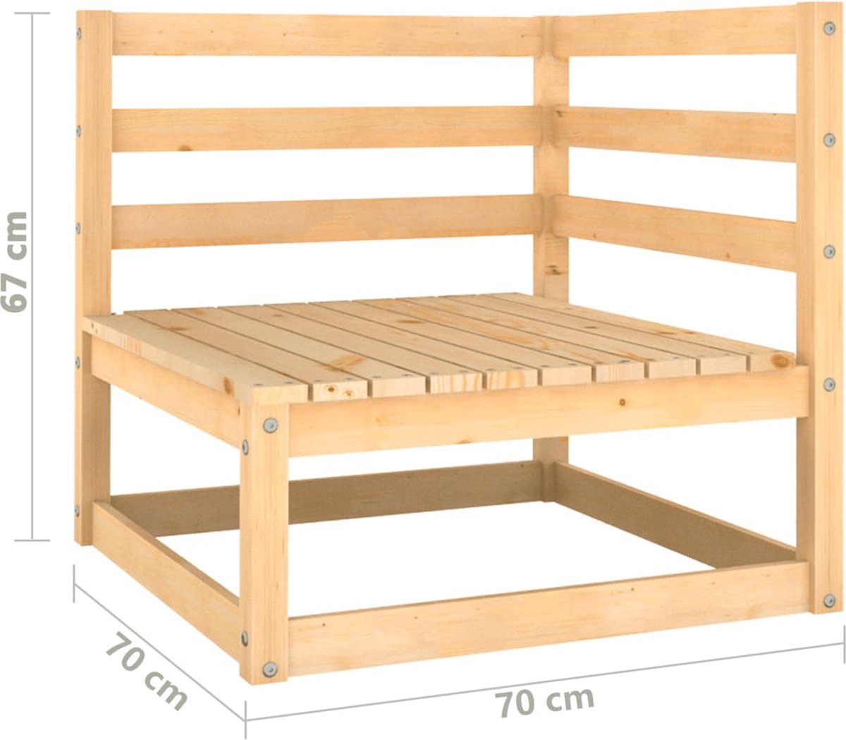 Vidaxl 7-delige Loungeset Massief Grenenhout - Bruin