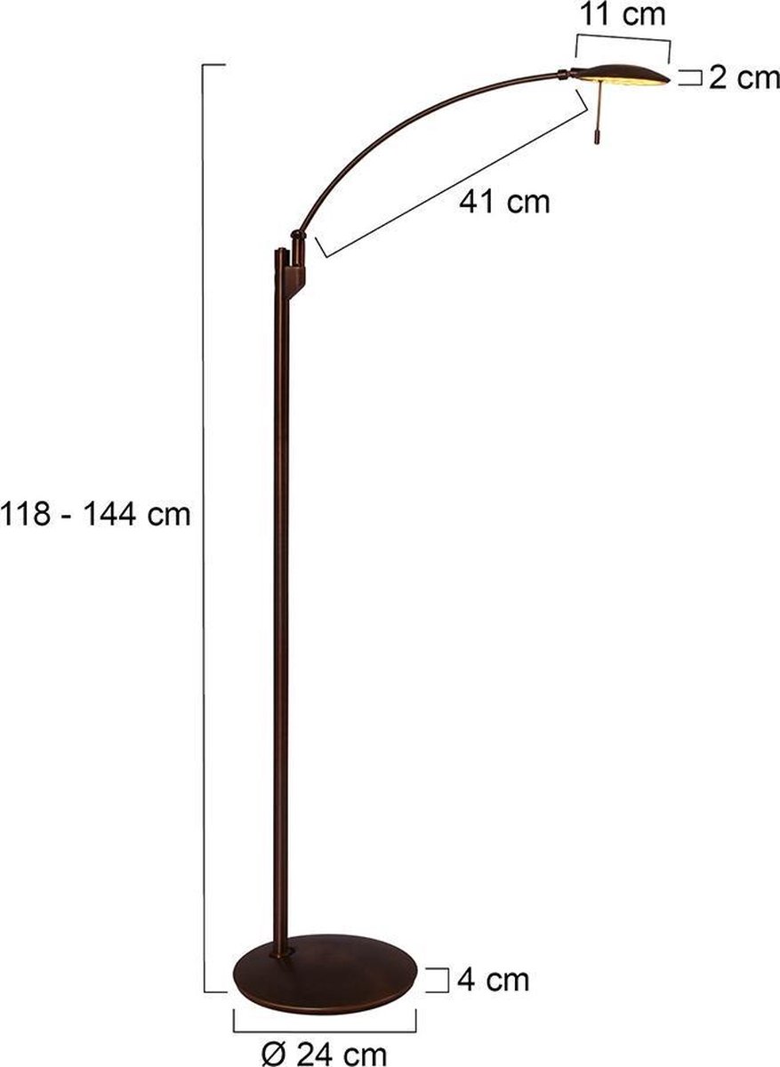 Steinhauer Vloerlamp Zenith Led 7862br Brons - Bruin