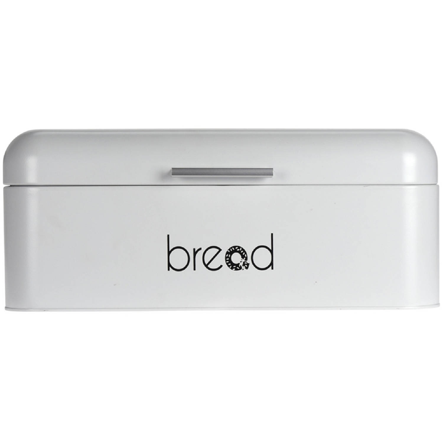 te Broodtrommel Bread Van Metaal 42 Cm - Broodtrommels - Wit