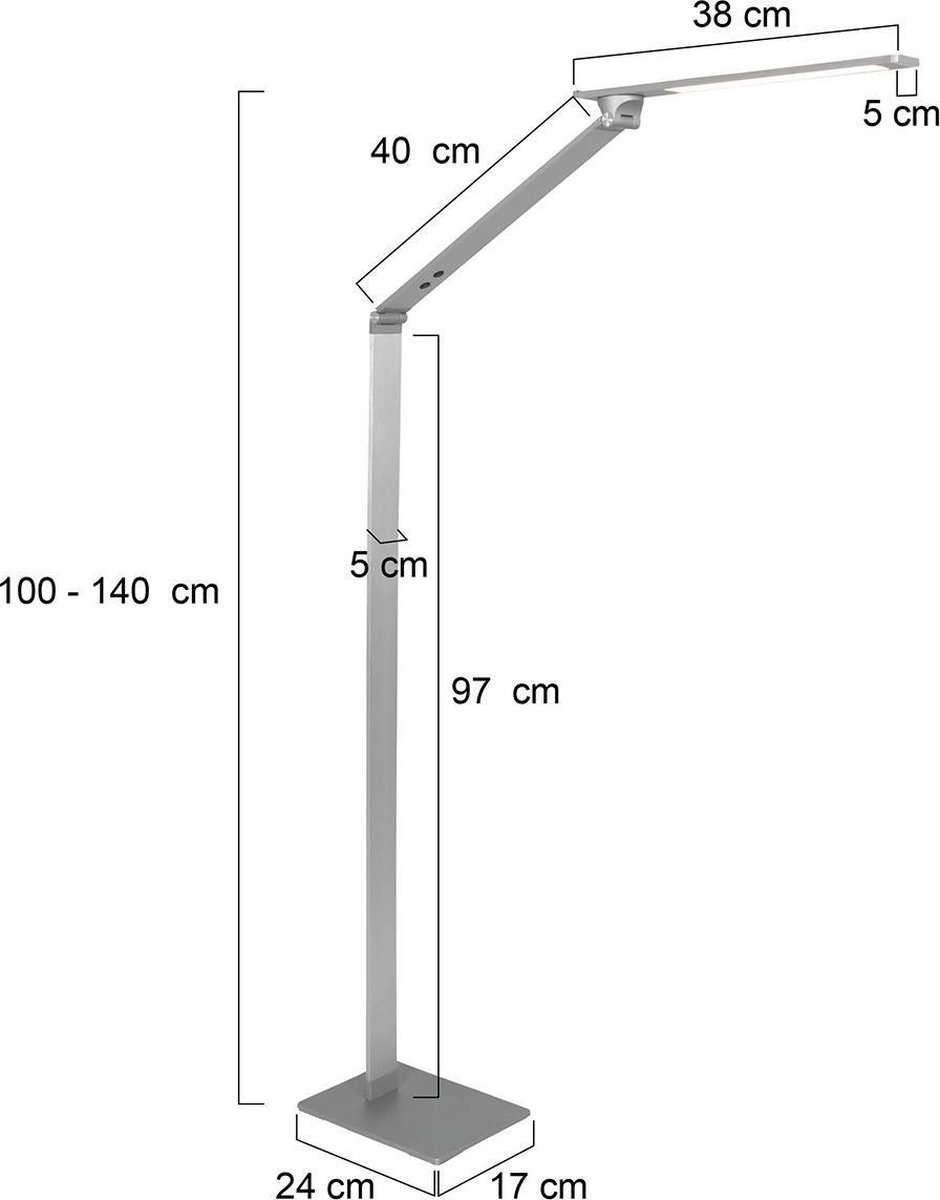Steinhauer Vloerlamp Serenade Led 2685st Staal - Silver