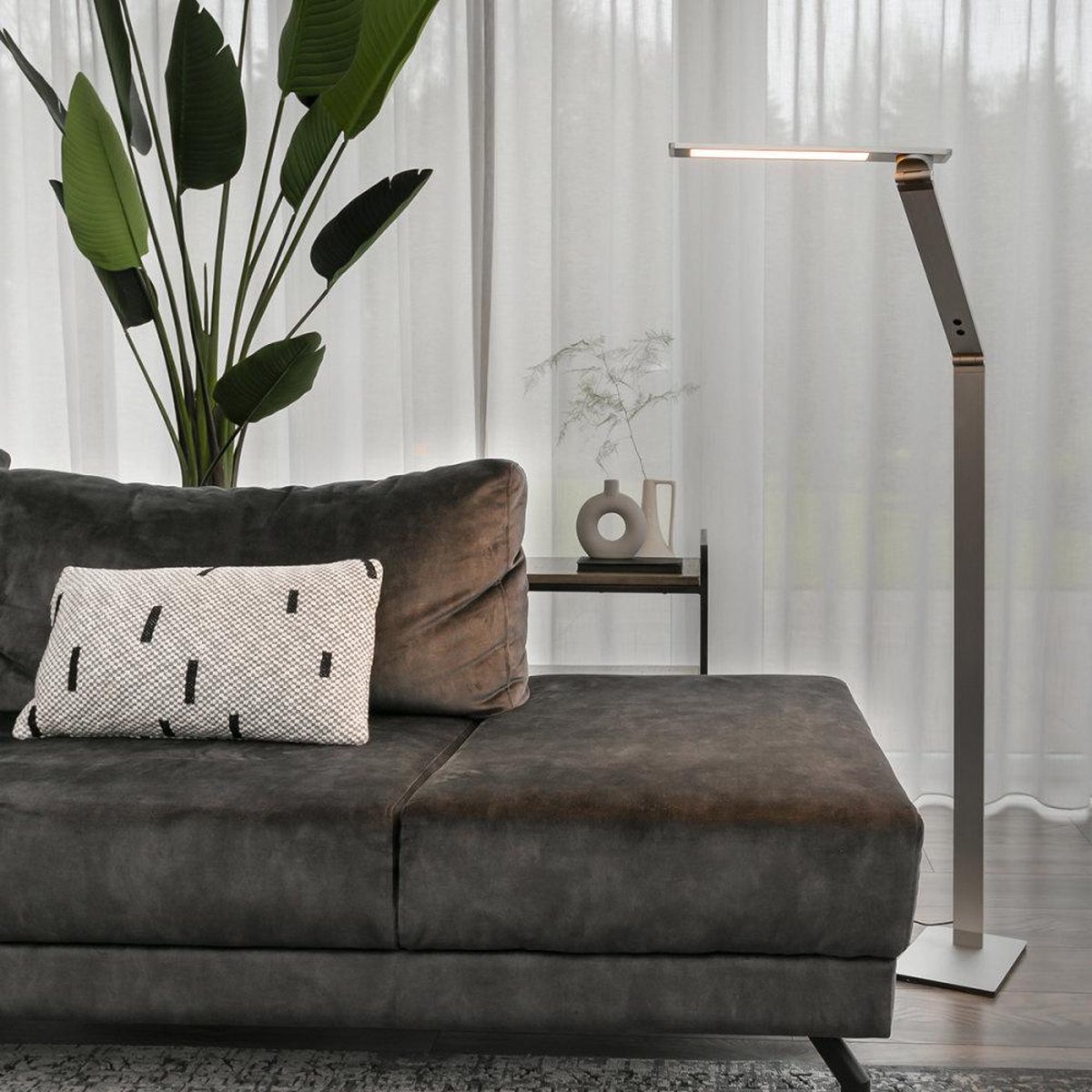 Steinhauer Vloerlamp Serenade Led 2685st Staal - Silver