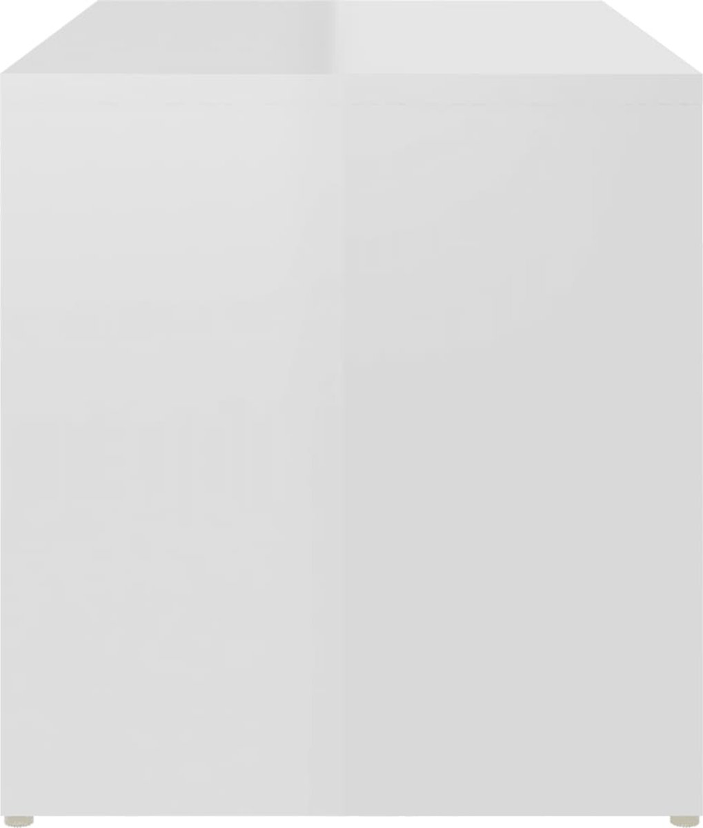 Vidaxl Bijzettafel 59x36x38 Cm Spaanplaat Hoogglans - Wit