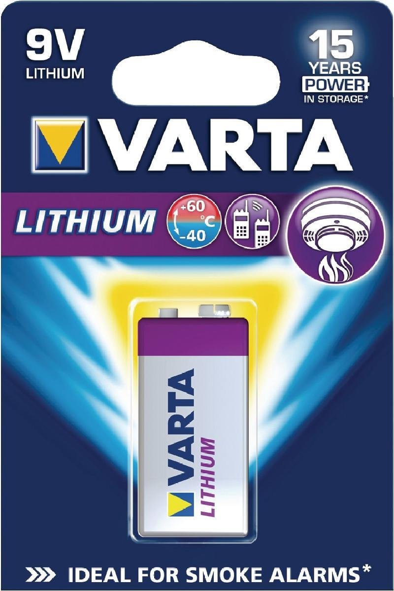 Varta Lithium 9v Smoke Detector 6lr61 6122301401
