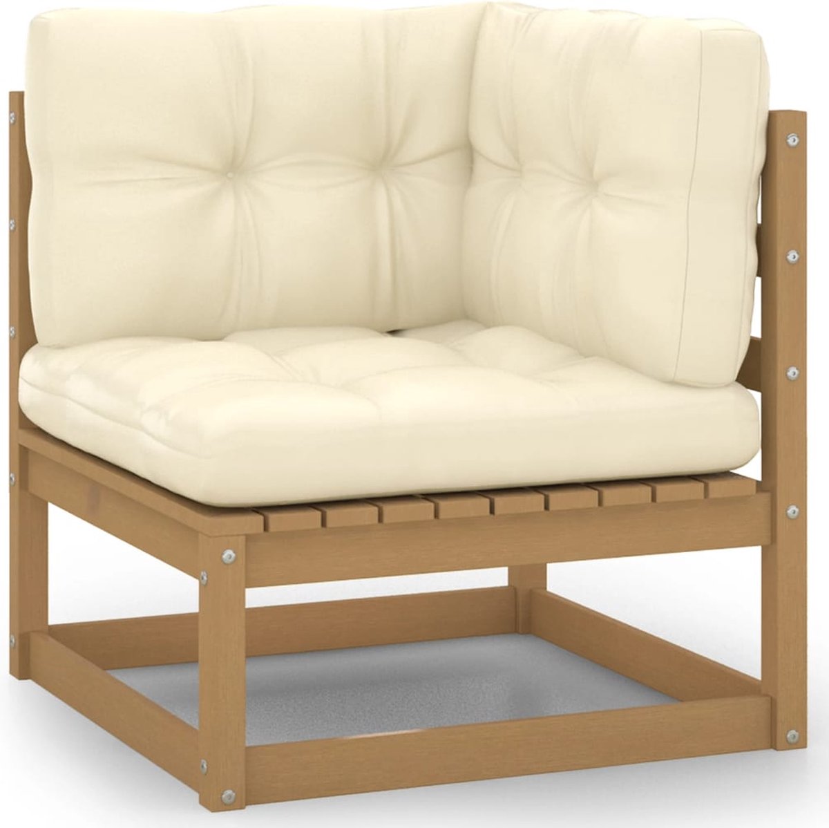 Vidaxl 13-delige Loungeset Met Kussens Massief Grenenhout Honing - Bruin