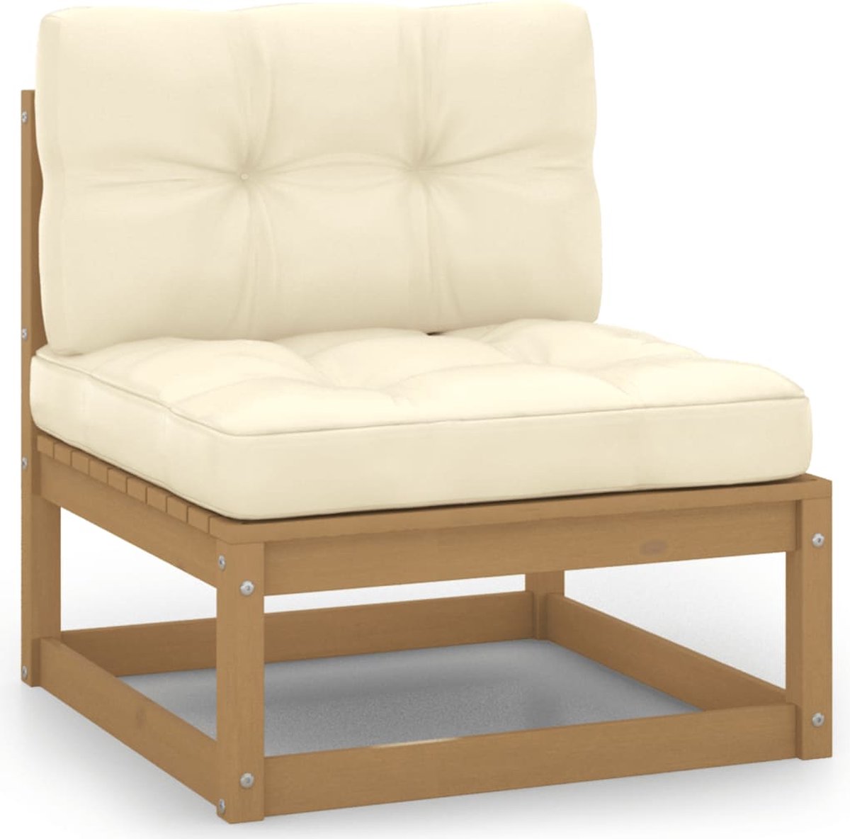 Vidaxl 13-delige Loungeset Met Kussens Massief Grenenhout Honing - Bruin