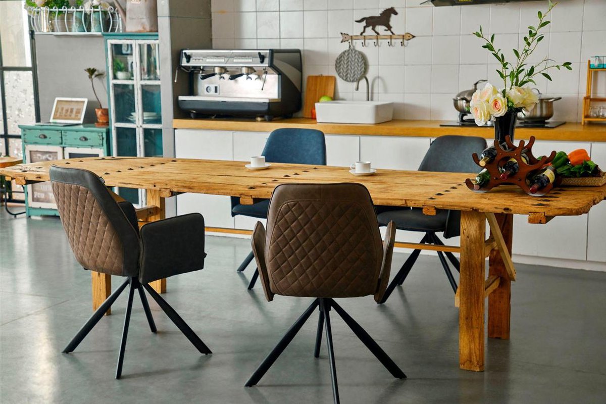 Feel Furniture - Eetkamerstoel - Vince - - Blauw