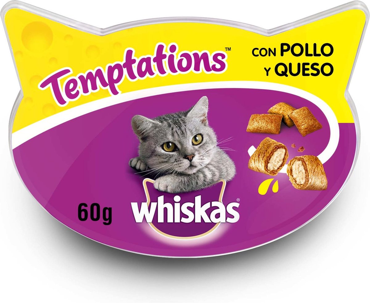 Whiskas Temptations 60 g - Kattensnack - Kip&Kaas