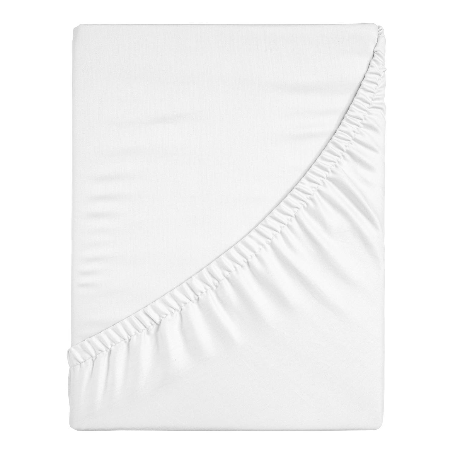 Ten Cate Premium 100% Katoen Satijnen Hoeslaken - 140x200 - White Whisper