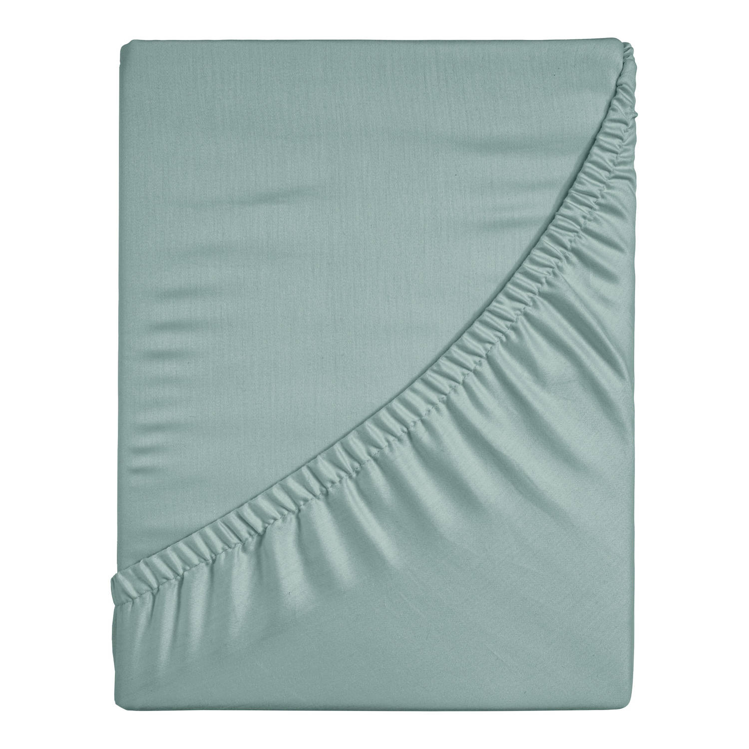 Ten Cate Premium 100% Katoen Satijnen Hoeslaken - 140x200 - Mineral Mint - Groen