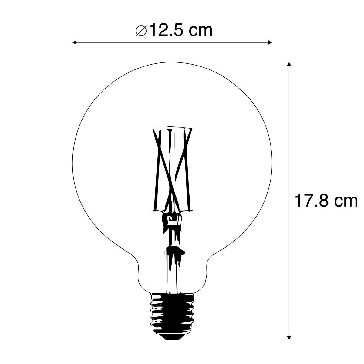 Calex Smart LED E27 G125 19 cm Globelamp - Goud