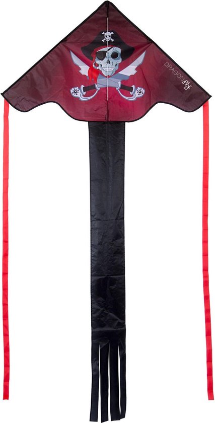 Dragon Fly Staartvlieger Piraat 102 X 202 Cm - Zwart